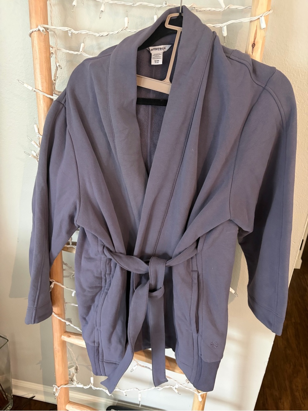 Athleta Slate Grey Shawl-Collar cardigan